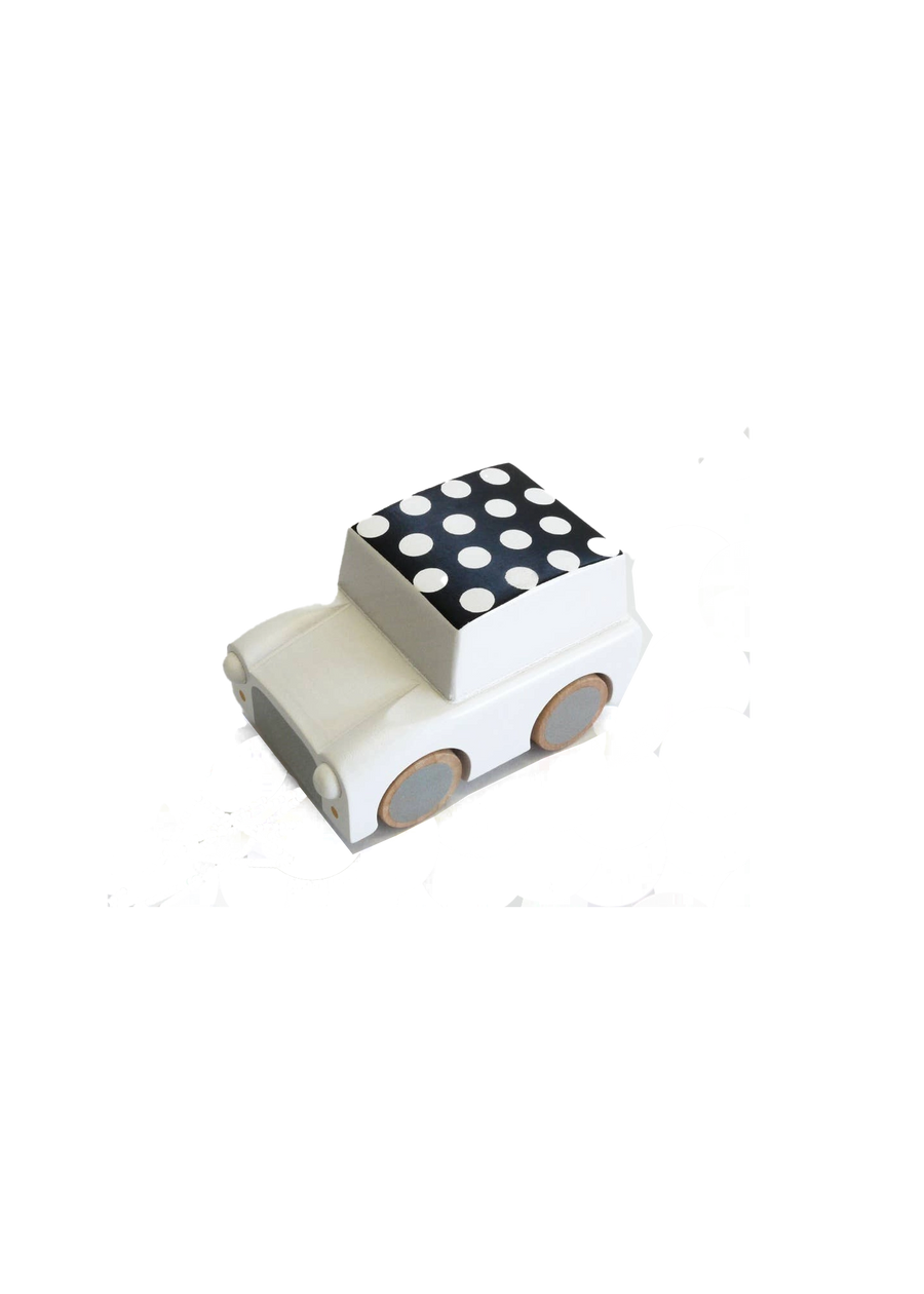 KURUMA WIND-UP CAR - DOT WHITE