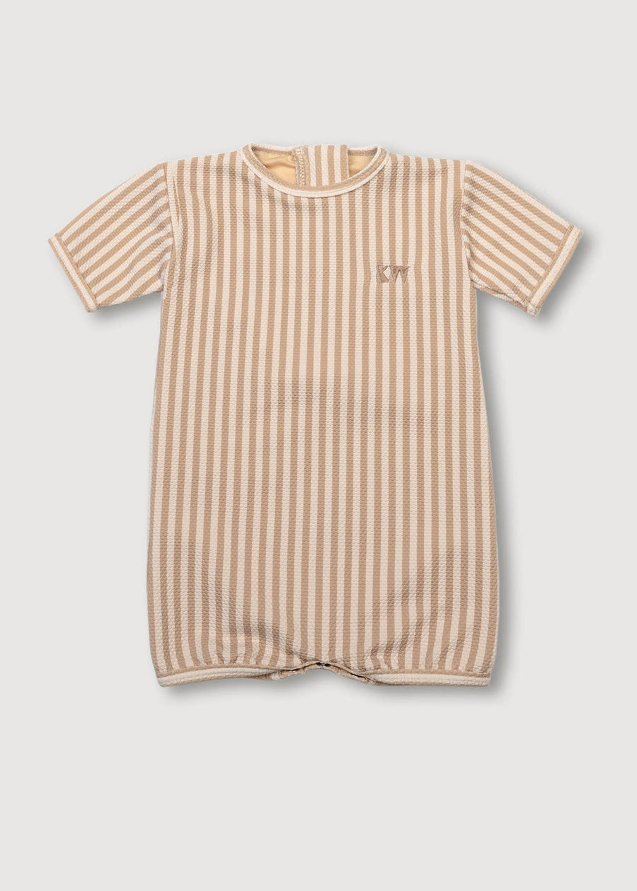 STRIPE RASHGUARD SUIT - HONEY