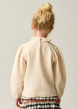 CARLOTA GAUZE TOP - DARK GREY