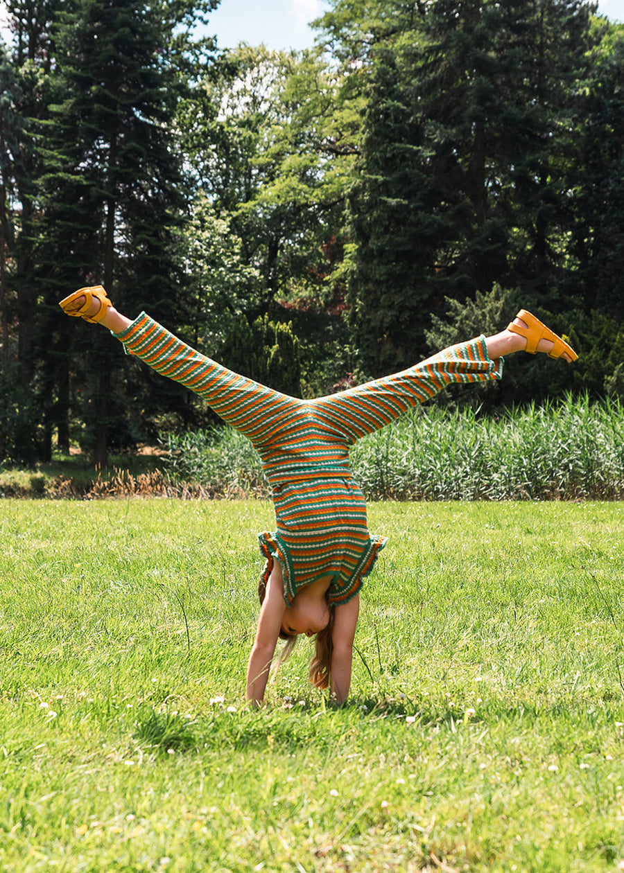 BUBBLE STRIPE BELL BOTTOMS