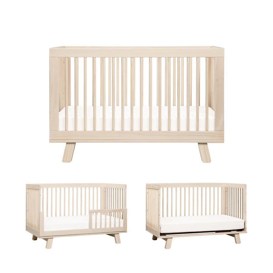 HUDSON 3-IN-1 CONVERTIBLE CRIB WITH TODDLER BED CONVERSION KIT - WASHED NATURAL