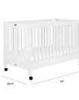 MAKI PORTABLE FOLDING CRIB WITH TODDLER BED CONVERSION KIT - LIGHT SAGE