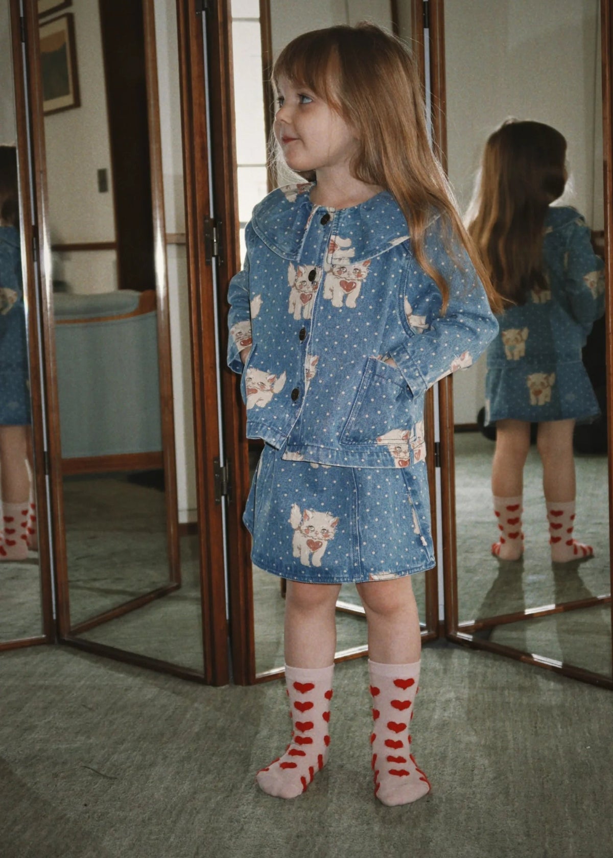 2-PACK HEART JACQUARD SOCKS