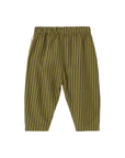 Striped pants on a light gray background