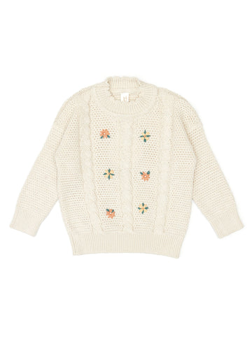 EMROIDERED KNIT SWEATER