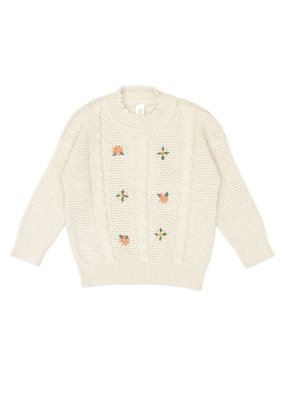 EMROIDERED KNIT SWEATER