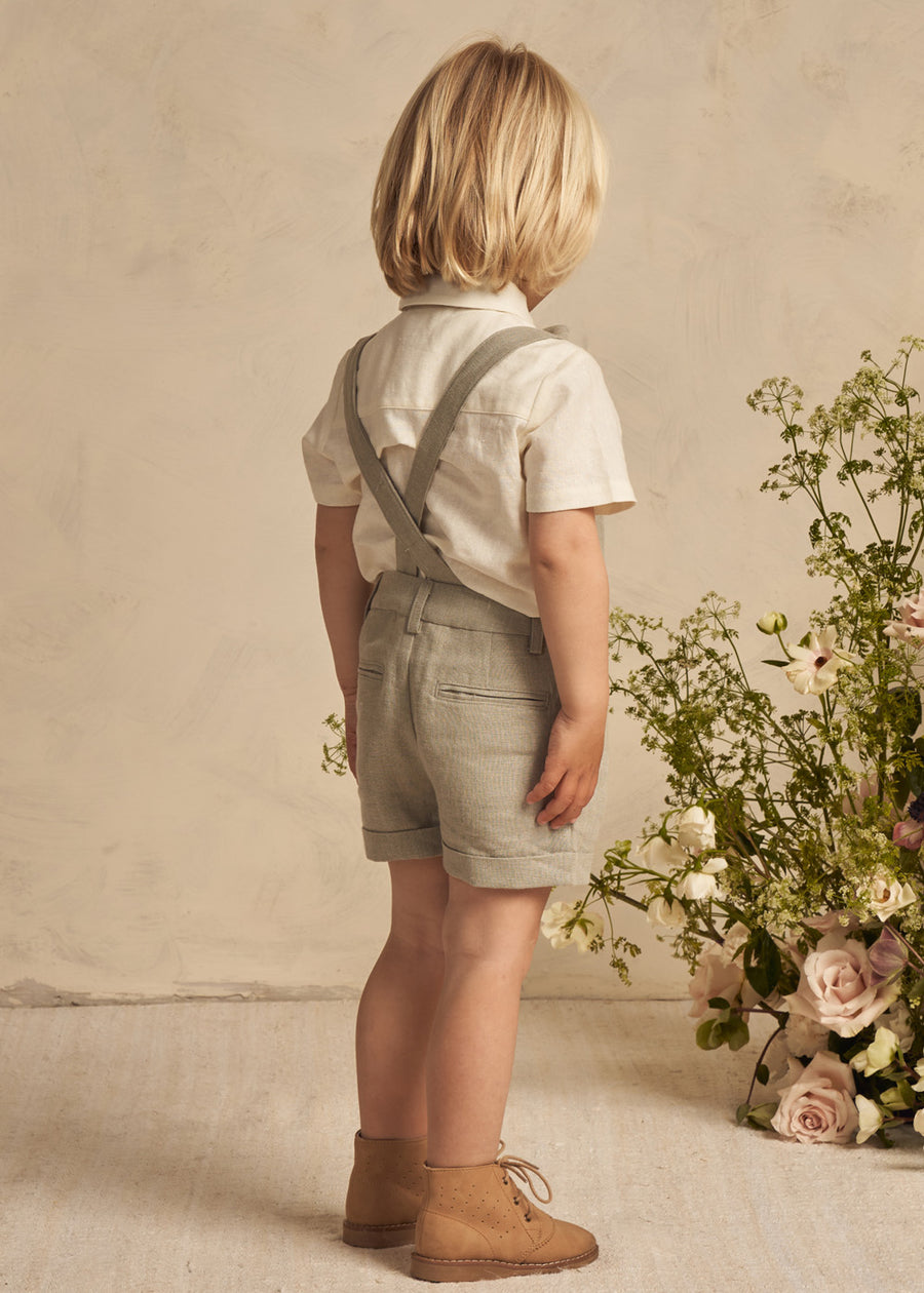 SUSPENDER SHORTS - SAGE