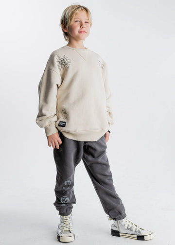 MOON INKED SWEATPANTS - GRAPHITE