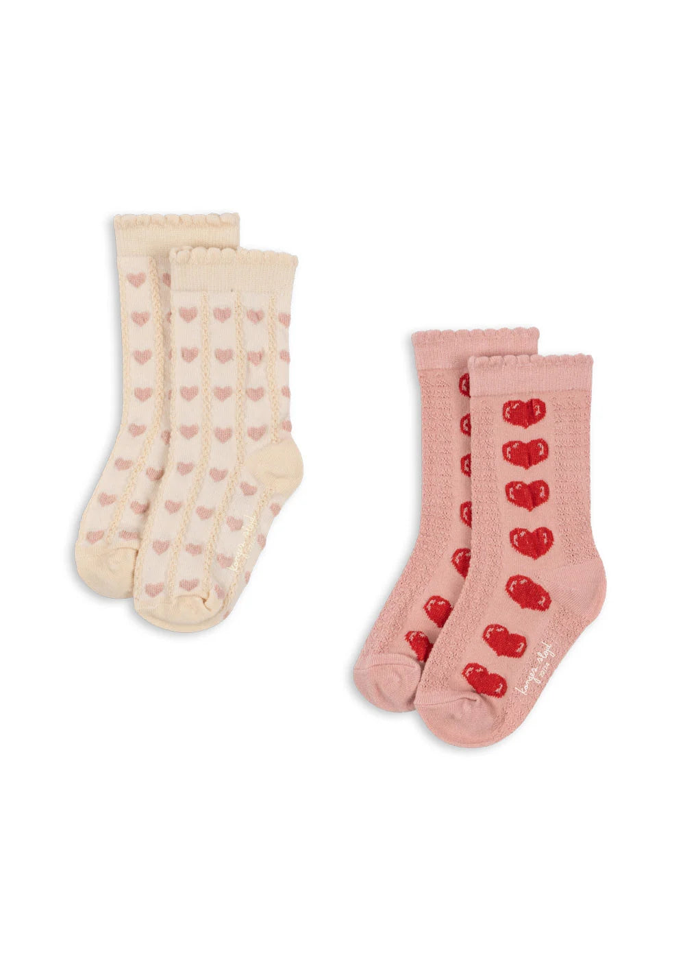 2-PACK HEART JACQUARD SOCKS