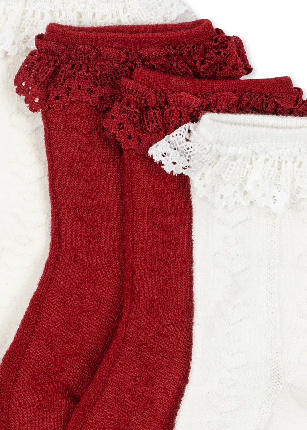 2 PACK FRILL POINTELLE SOCKS
