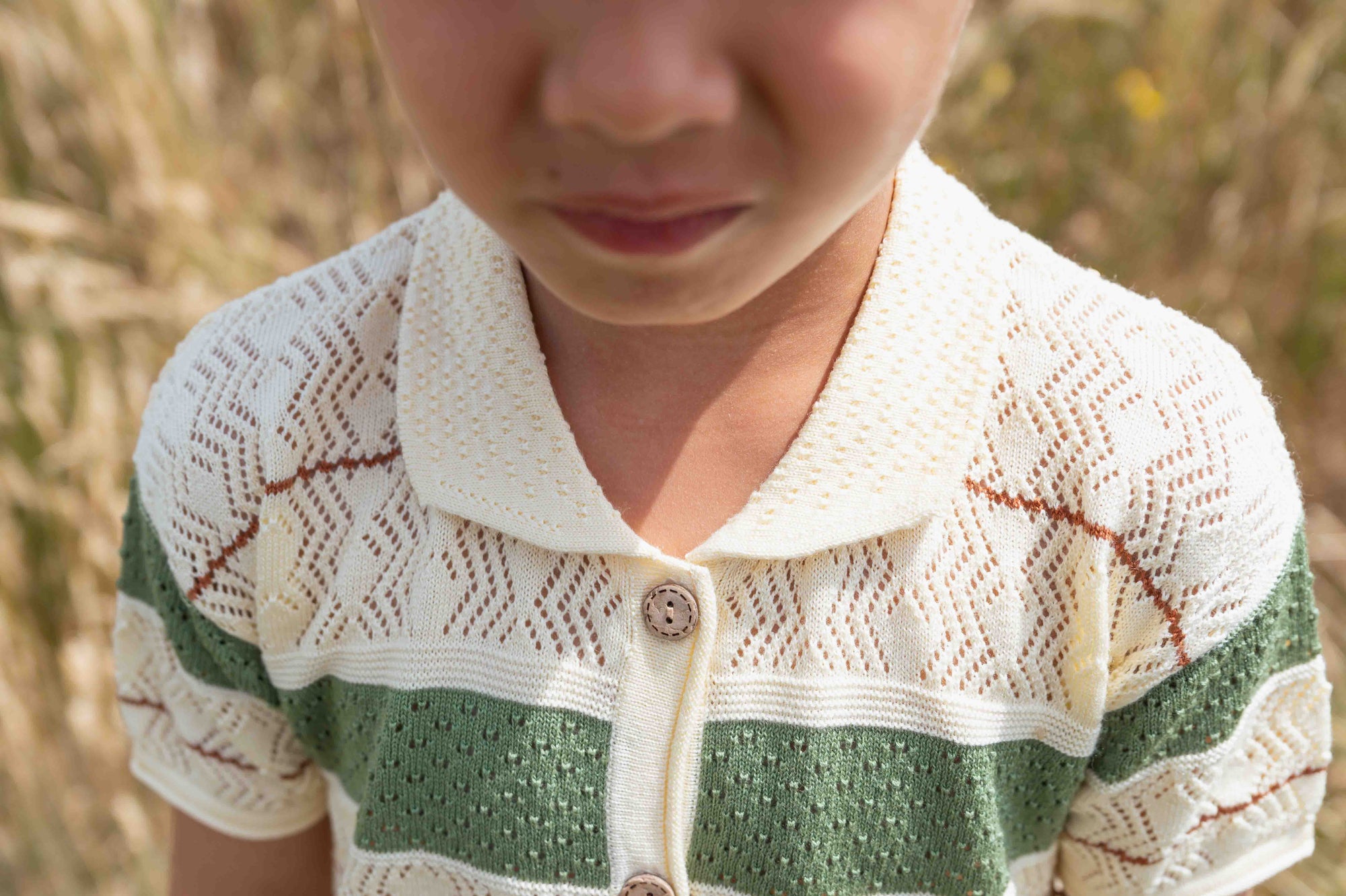 POINTELLE KNIT BUTTON DOWN