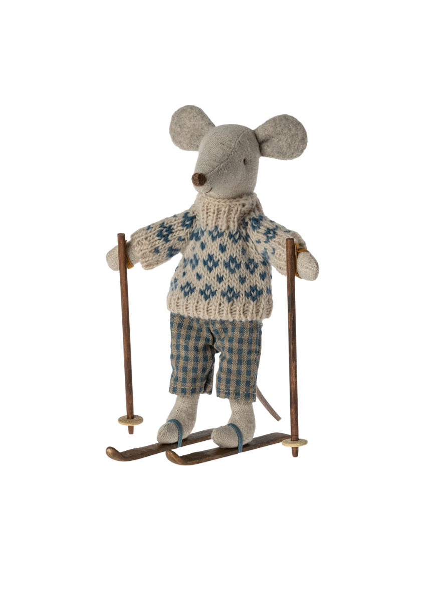 WINTER MOUSE WITH SKI SET - DAD