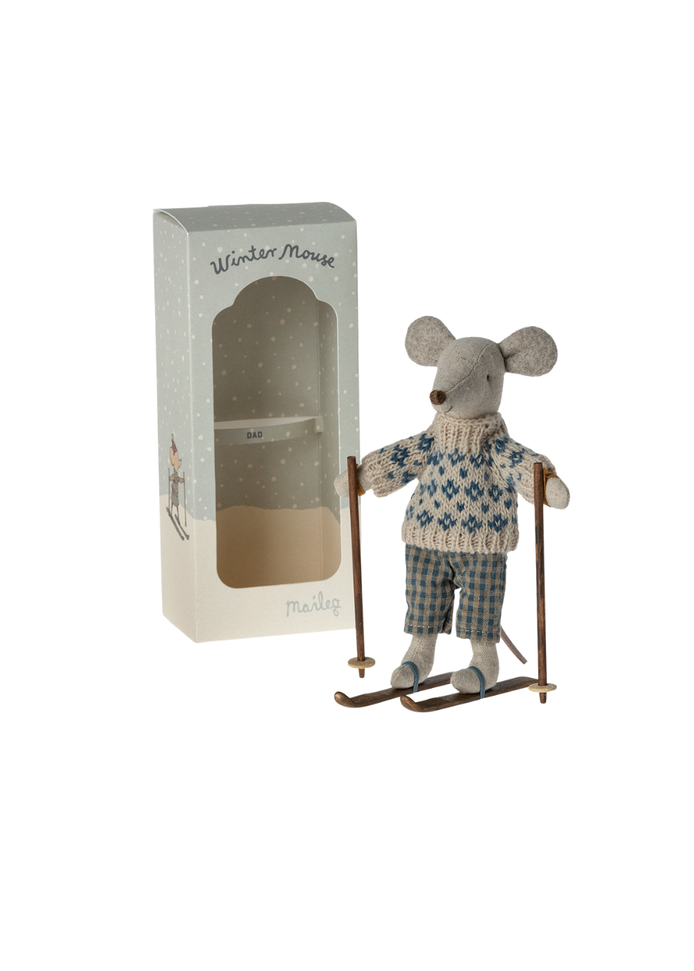 WINTER MOUSE WITH SKI SET - DAD