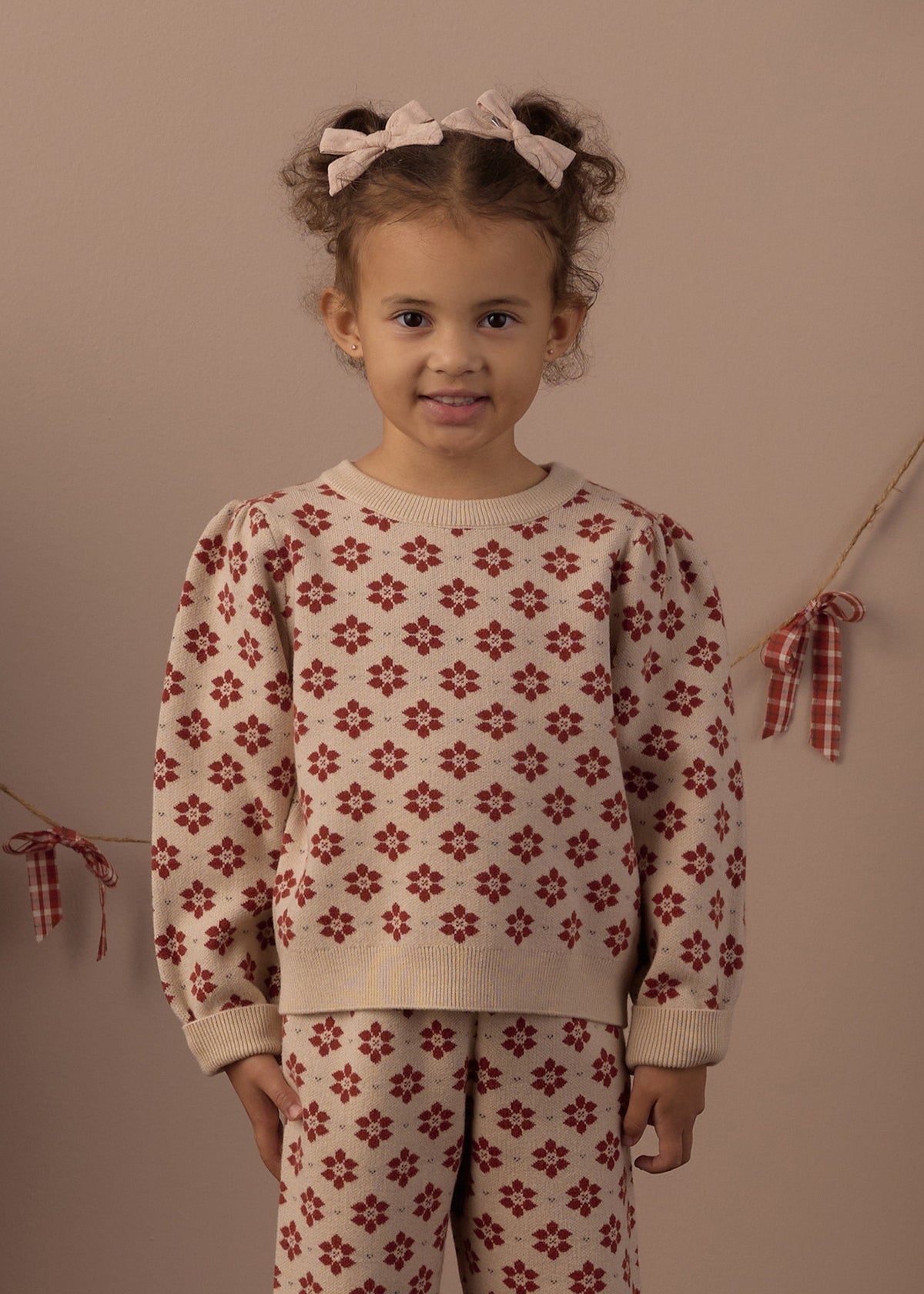 POINTSETTIA JACQUARD KNIT SET