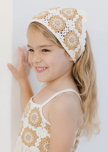 DAISY CROCHET SCARF HEADBAND