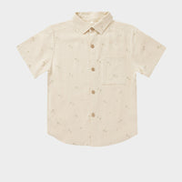 PALM COLLARED BUTTON DOWN