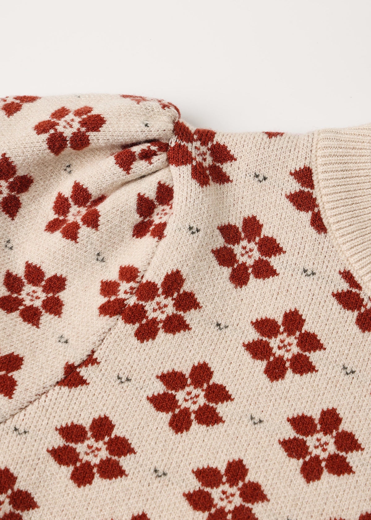 POINTSETTIA JACQUARD KNIT SET