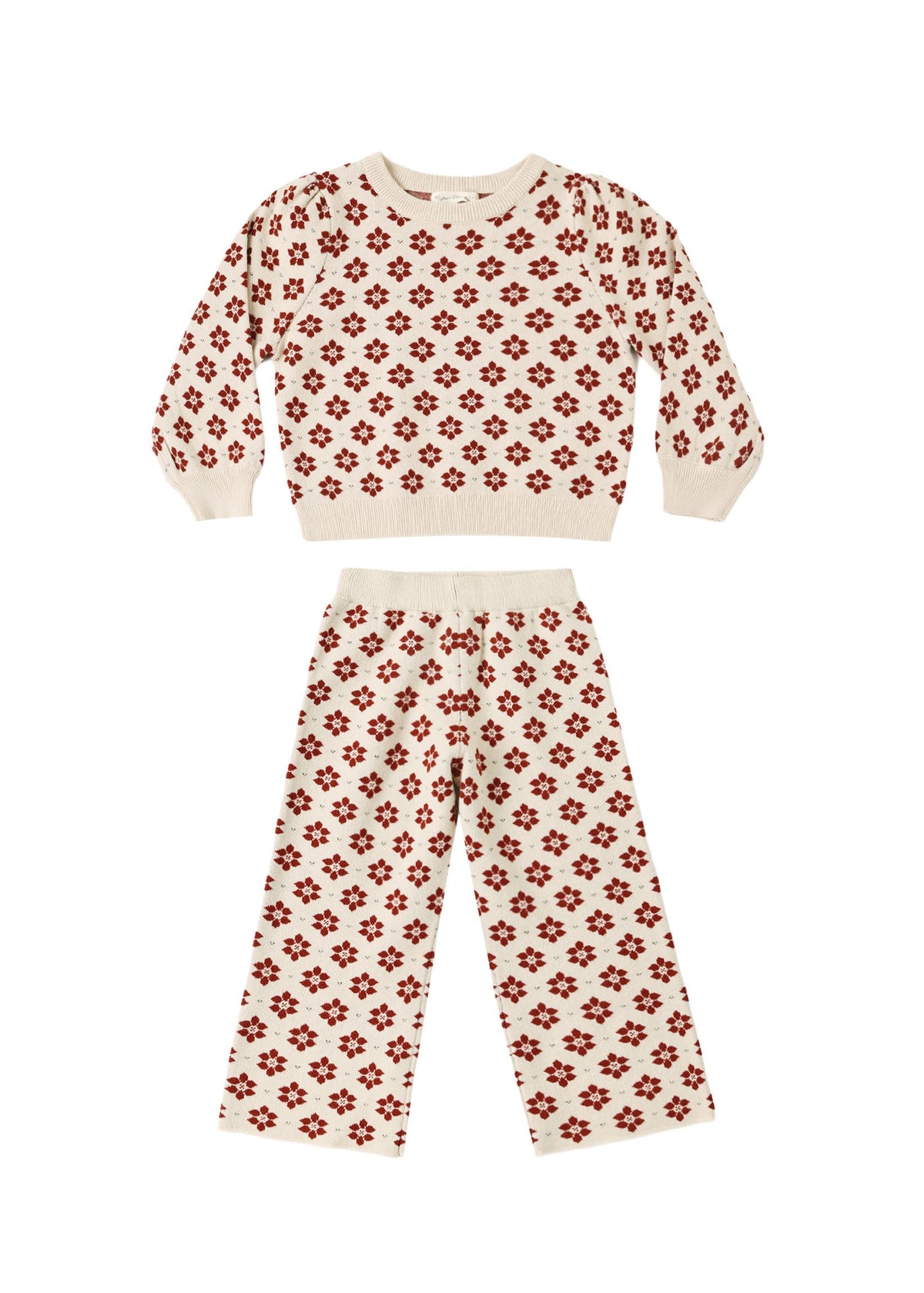 POINTSETTIA JACQUARD KNIT SET