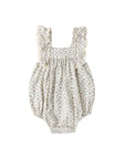 Floral baby romper on a white background