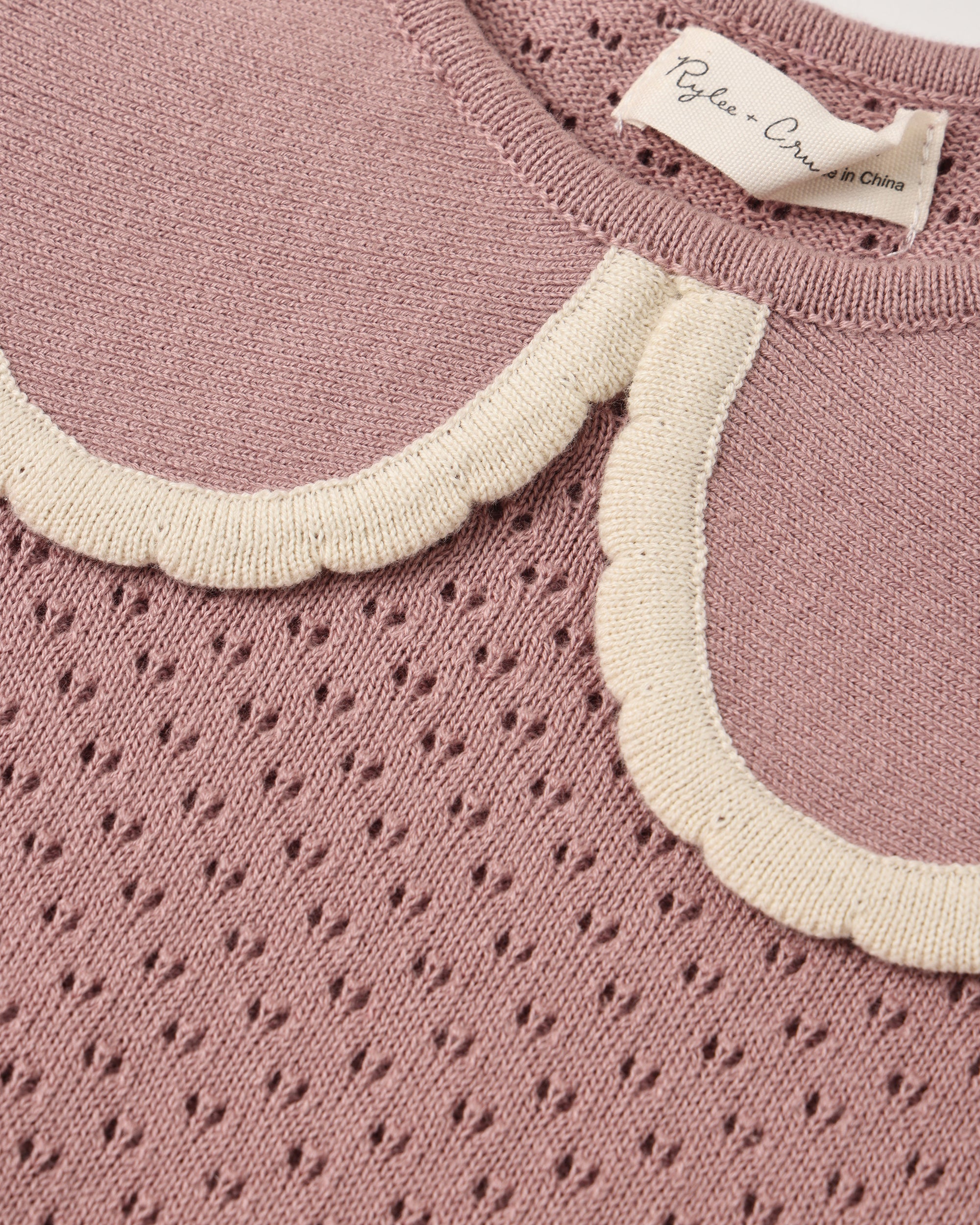 POINTELLE KNIT TOP