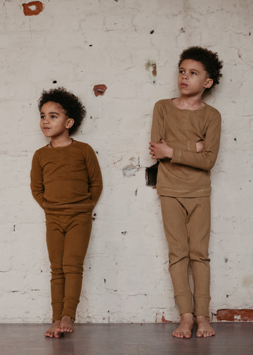 THE RIBBED LEGGING - CAMEL