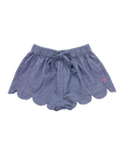 SCALLOP CHAMBRAY SHORTS