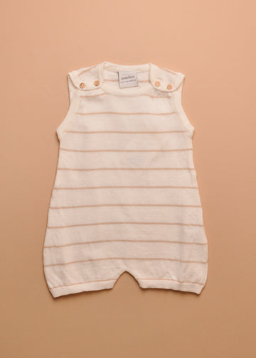 STRIPED KNITTED PLAYSUIT