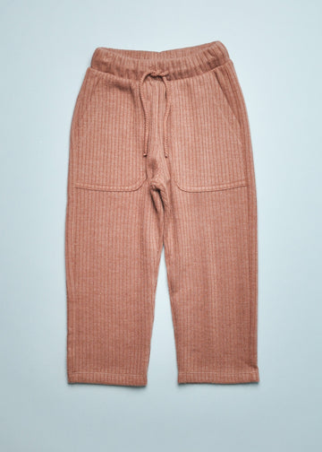 RIB KNIT TROUSERS
