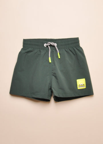 NIKO SOLID SWIMSHORTS - WOOD GREEN
