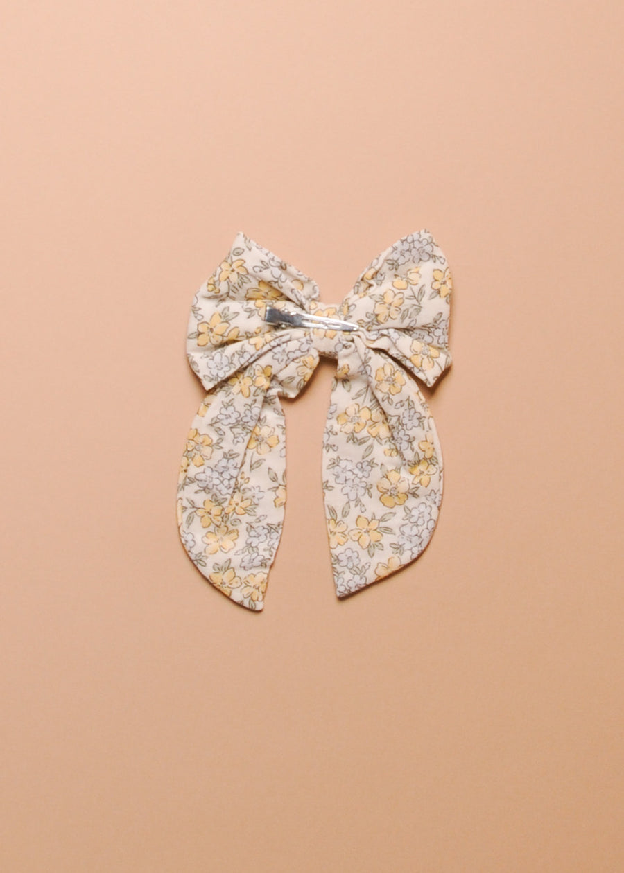 OVERSIZED BOW HAIRCLIP - IVORY BLOOM