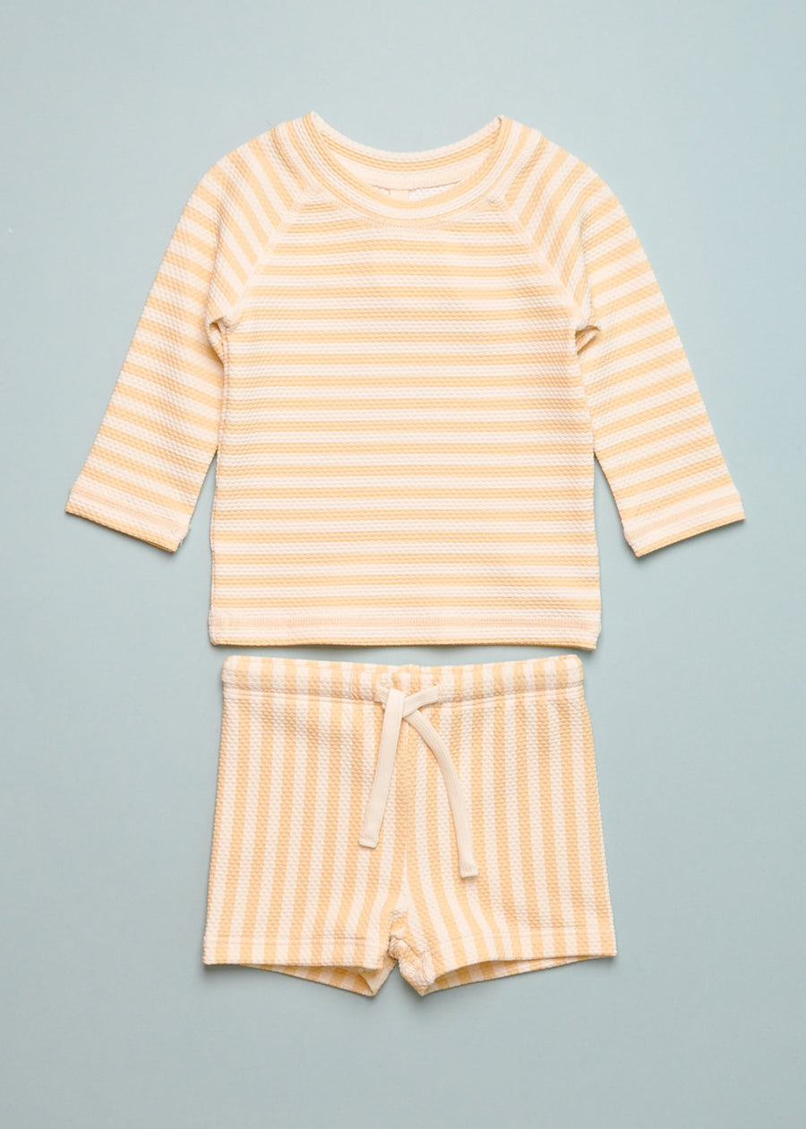 FIN STRIPE RASHGUARD SET