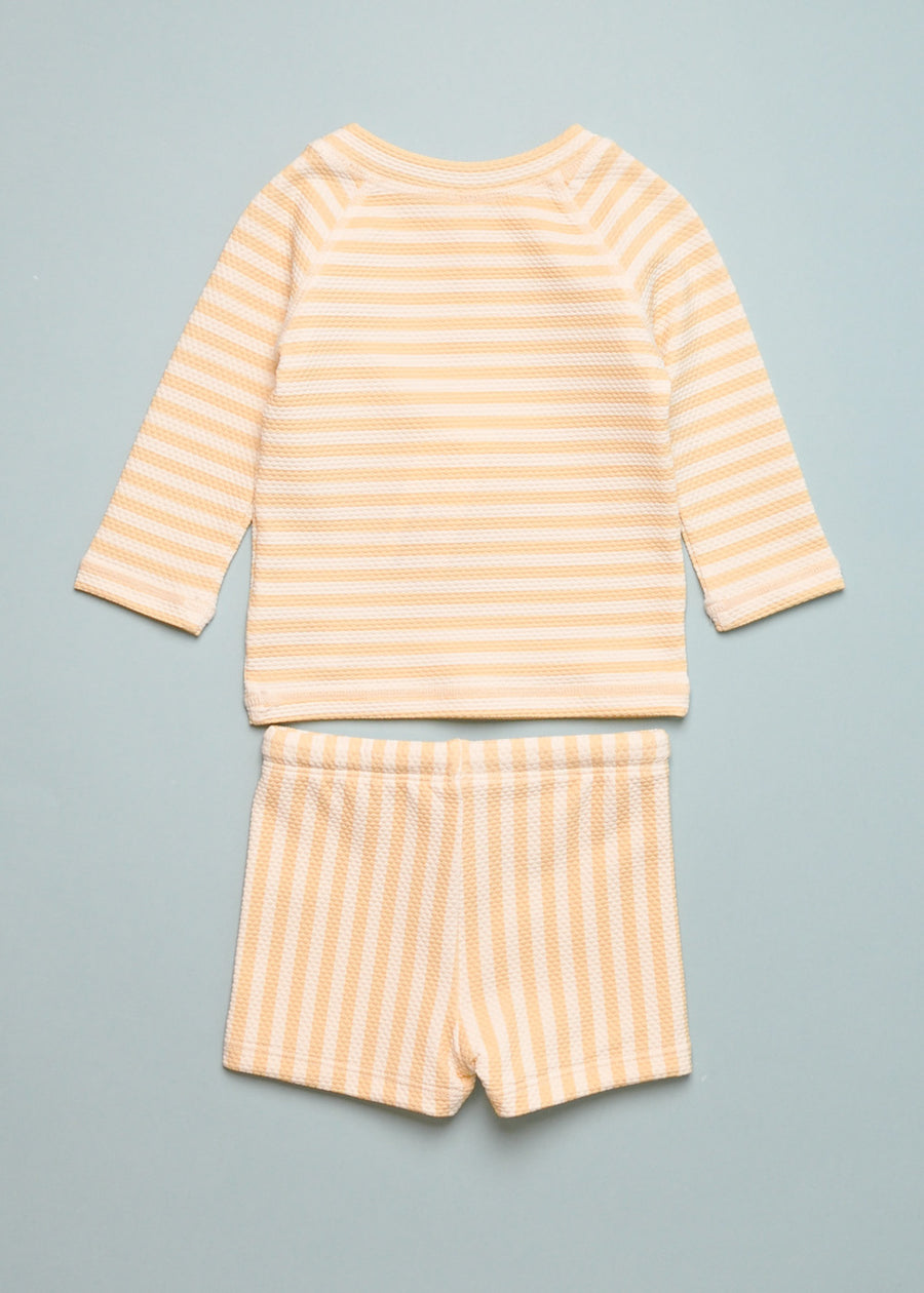 FIN STRIPE RASHGUARD SET