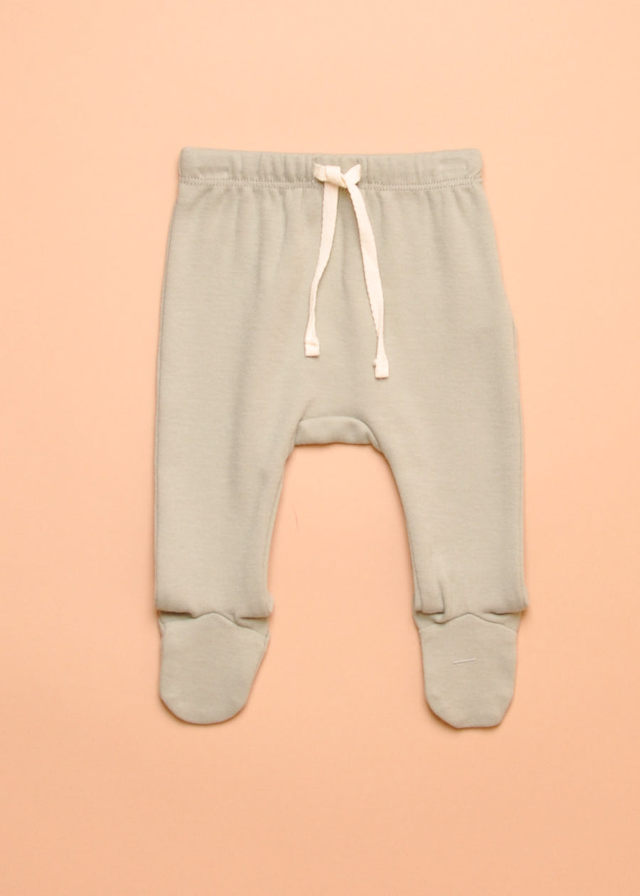 WRAP TOP + FOOTED PANT SET - SAGE