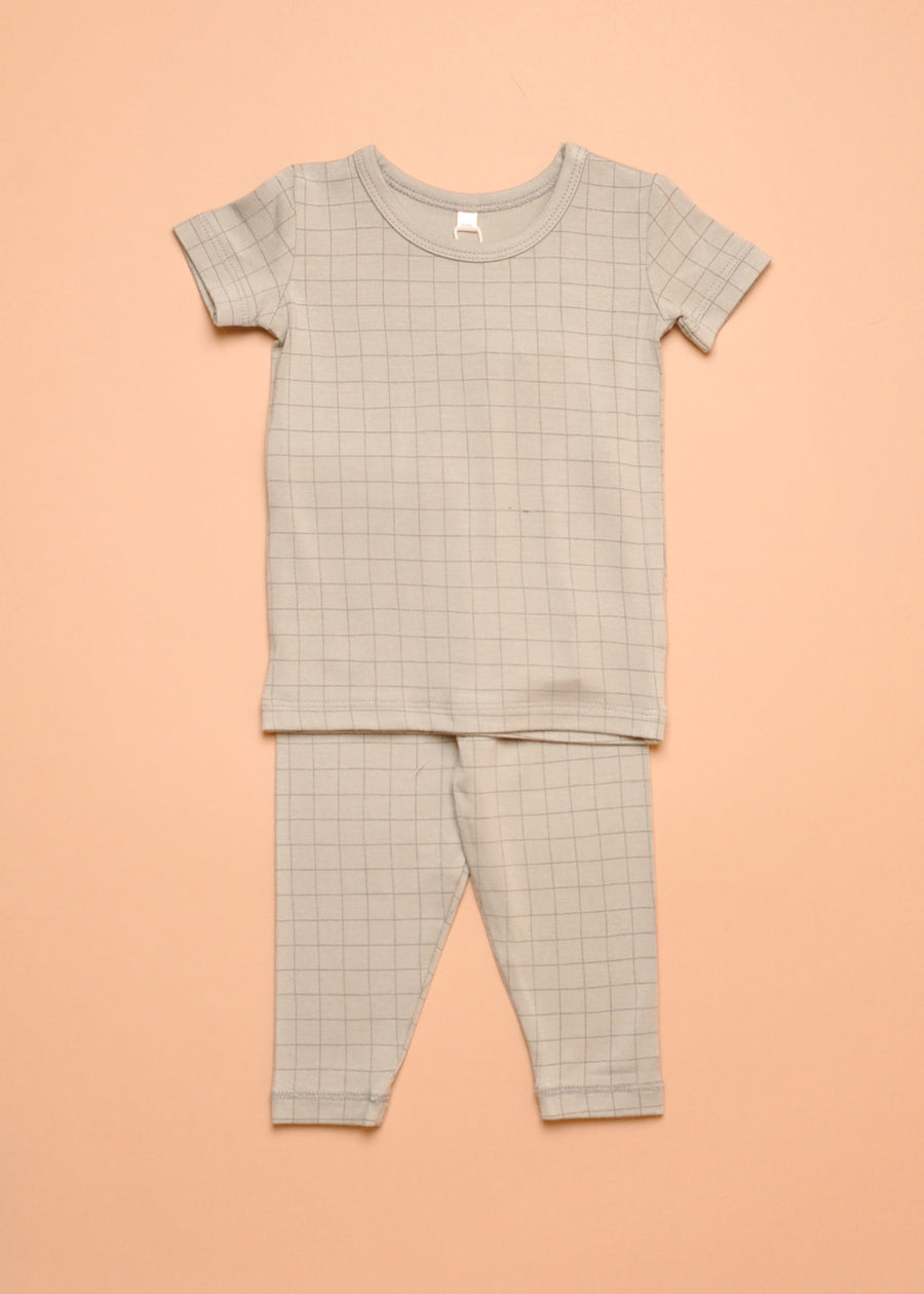 BAMBOO GRID PAJAMA SET