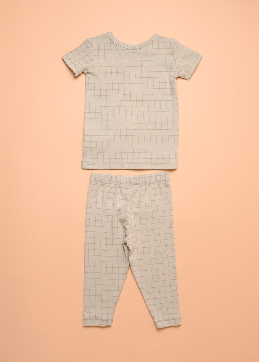 BAMBOO GRID PAJAMA SET