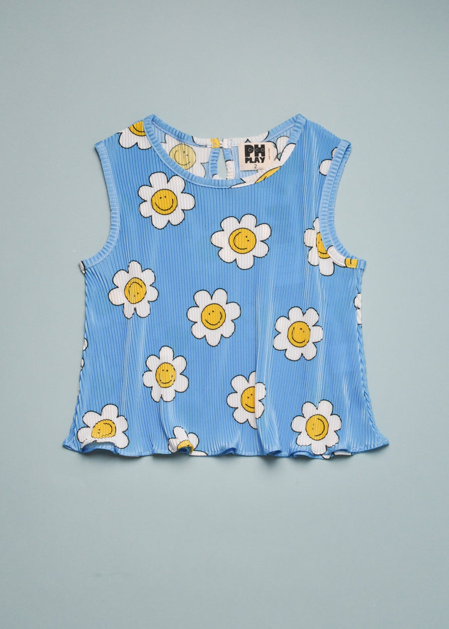 BLUE SMILE PLEATED SET