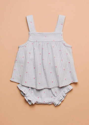 WAFFLE TOP + BLOOMER SET