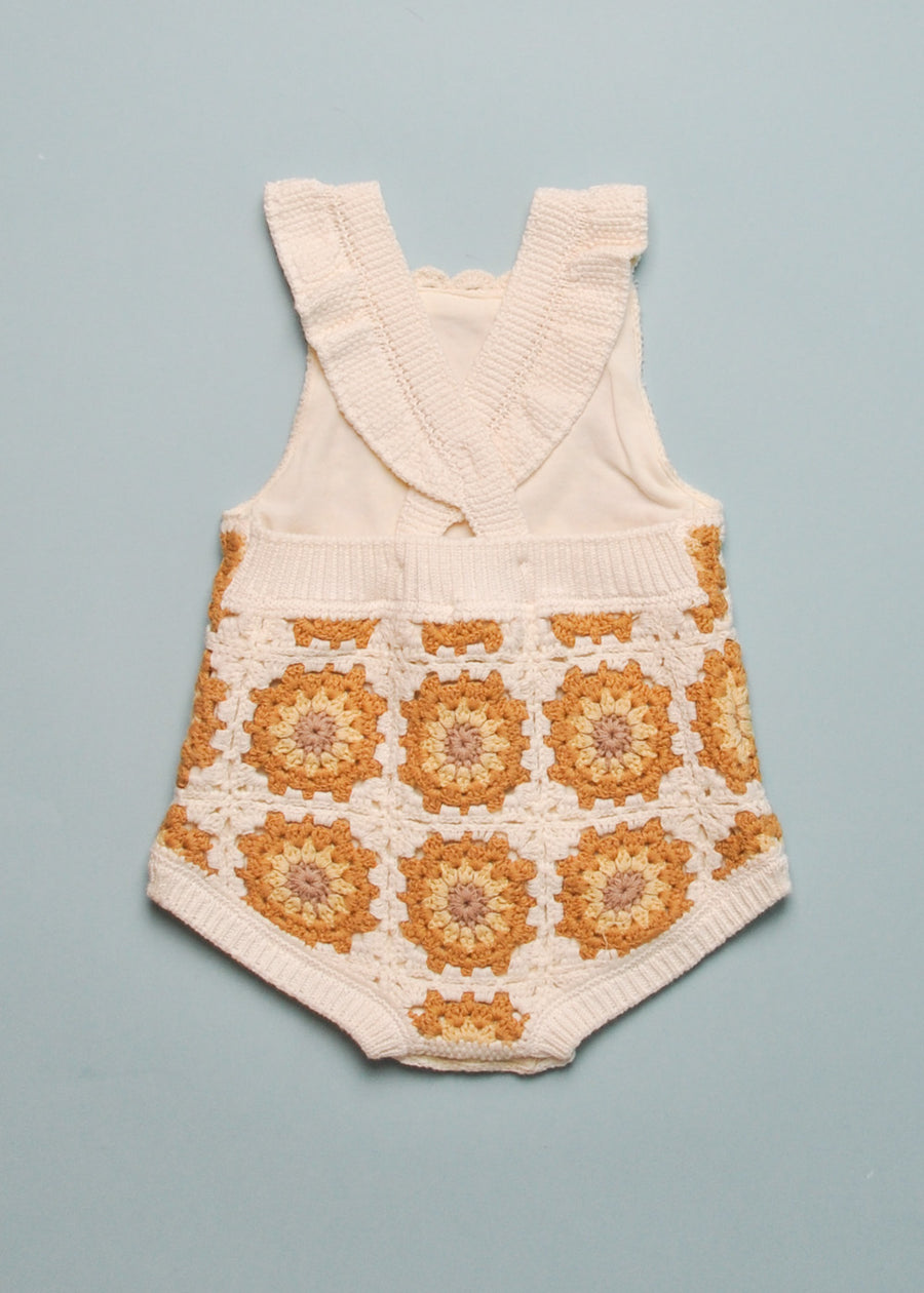 MARIGOLD DAISY CROCHET ROMPER