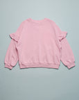 FRENCH TERRY RUFFLE SWEATSHIRT