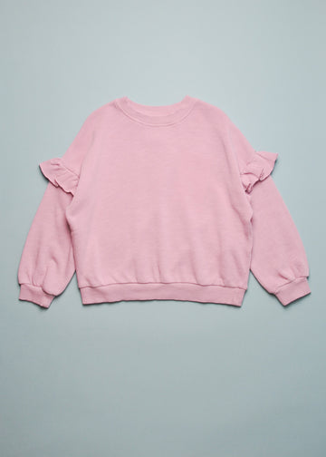 FRENCH TERRY RUFFLE SWEATSHIRT