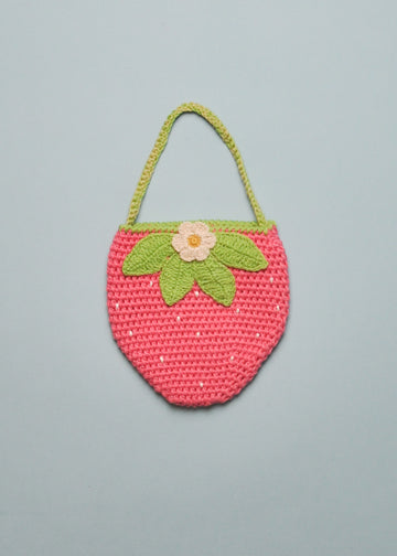 CROCHET STRAWBERRY PURSE