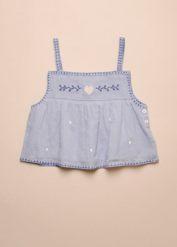 BRODE EMBROIDERED TANK