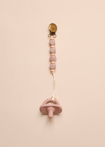 PACIFIER CLIP COMBO - FAWN