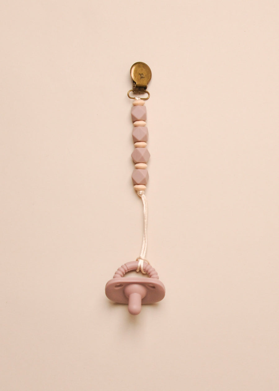 PACIFIER CLIP COMBO - FAWN