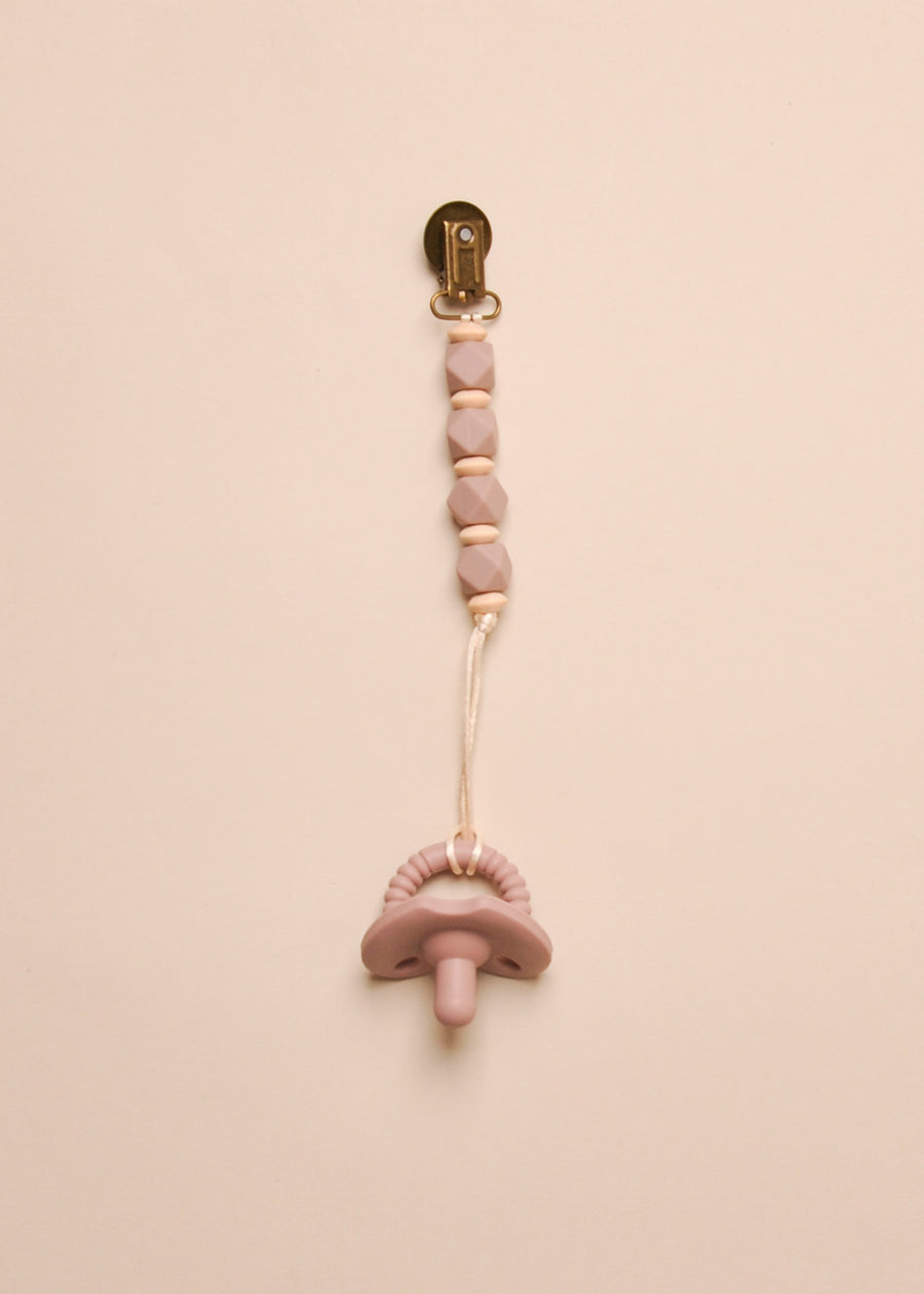 PACIFIER CLIP COMBO - FAWN