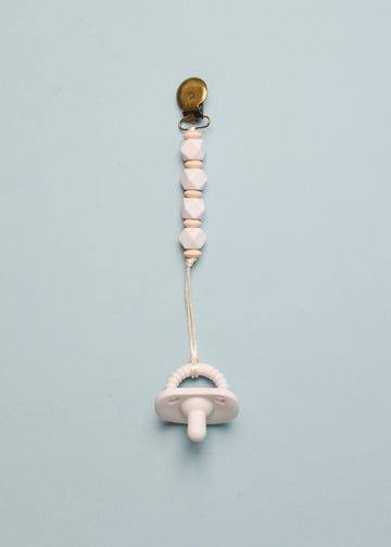 PACIFIER CLIP COMBO - WHITE SAND