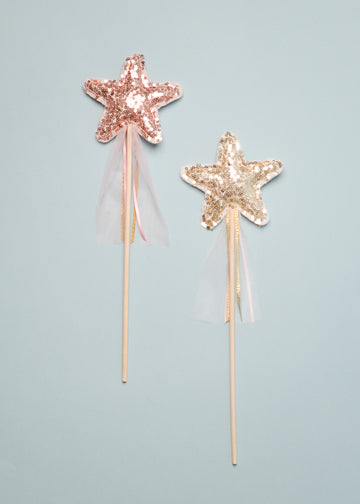 SEQUIN STAR WAND - TWO COLOR OPTIONS