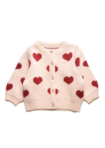 HEARTS BABY CARDIGAN