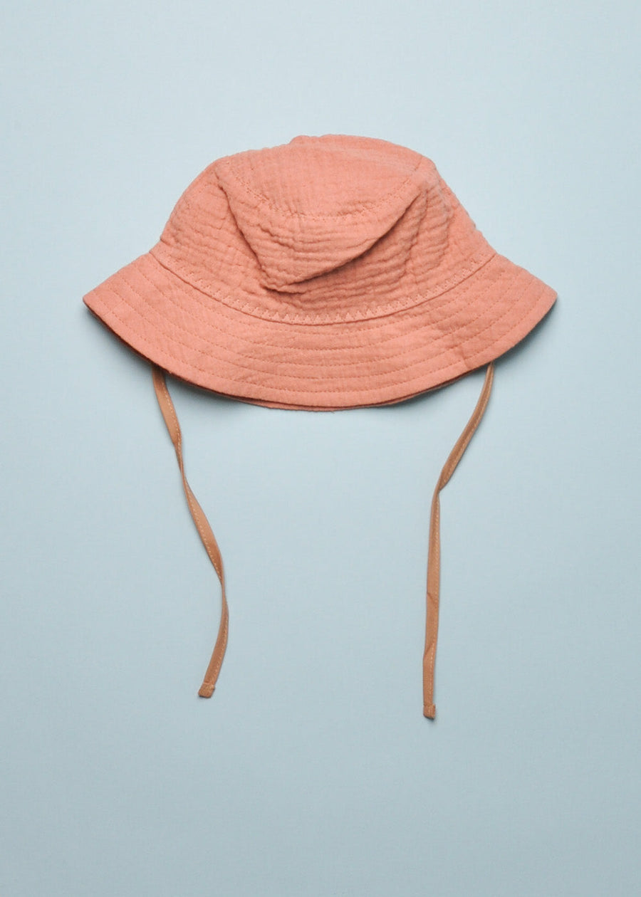 FESTIVAL MUSLIN BUCKET HAT - MARSALA