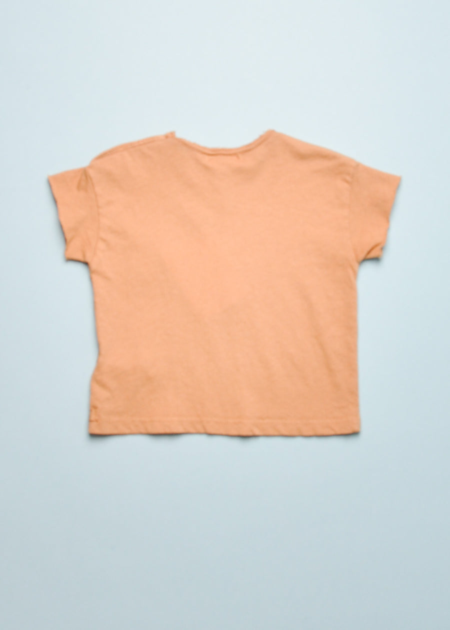 BABY LINEN BLEND TEE - CARAMEL